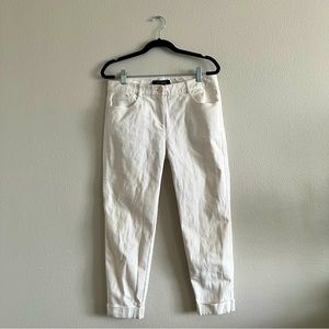 🪩 ST JOHN | Mid Rise White Ankle Pants 🪩